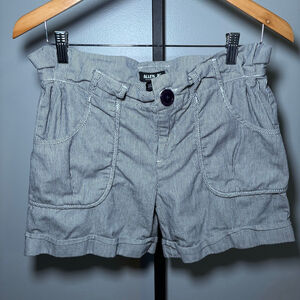 Women's‎ Allen B. White Black Striped High Waist Shorts Size 6
